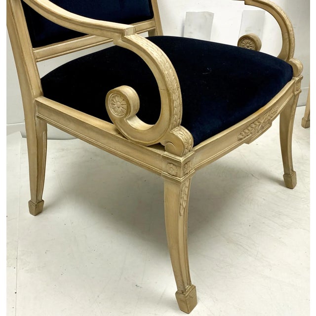 Mid 20th Century Carved French Bergere Chairs - A Pair For Sale - Image 4 of 11