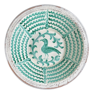 Spanish Large Fajalauza Ceramic Lebrillo Bowl