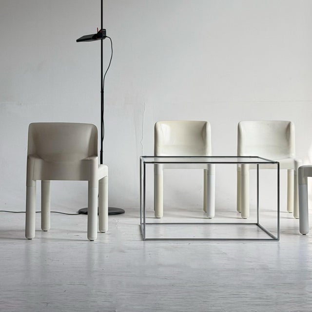 Antique White 1970s Model 4875 White Plastic Chair by Carlo Bartolli for Kartell For Sale - Image 8 of 16