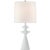 AERIN for Visual Comfort Signature Lakmos Large Table Lamp in Plaster White with Linen Shade For Sale