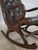 Animal Skin Brown Tufted Leather Rocking Chair For Sale - Image 7 of 18