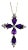 Ladies Amethyst and Diamond Cross Necklace in Yellow Gold For Sale