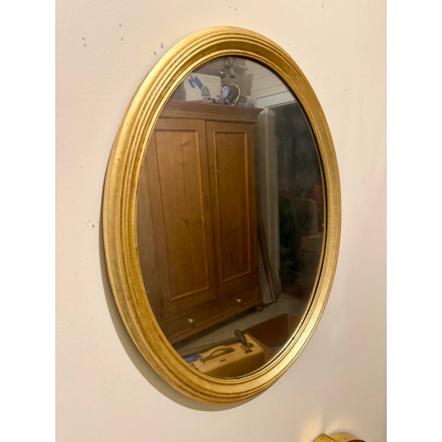 Hollywood Regency Vintage Gilt Italian Mirror With Distressed Mirror Glass For Sale - Image 3 of 11