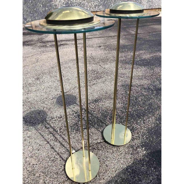 Robert Sonneman 1987 Robert Sonneman for Kovacs Saturn L-710 Floor Lamps - A Pair For Sale - Image 4 of 11