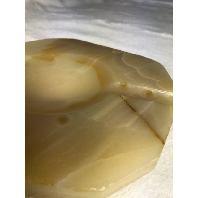 Vintage Hand Carved Onyx Caramel Ivory Ashtray, Mexico For Sale - Image 4 of 12