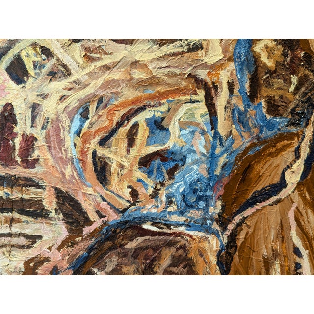 Kristi Haines Herman “Silent Lament” Contemporary Gestural Blue, Brown, & Tan Abstract Painting, 2025 For Sale - Image 11 of 11