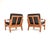 1960s Vintage Danish Teak and Leather Armchairs with Ottoman by Juul Kristensen, 1960, Set of 3 For Sale - Image 5 of 11