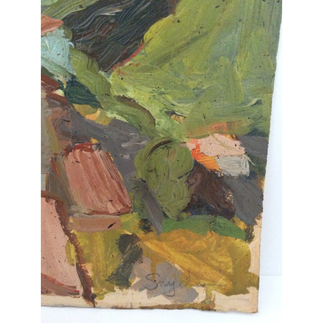 Green 1960s Richard Snyder Modern Abstract Oil Paintings - Set of 2 For Sale - Image 8 of 11