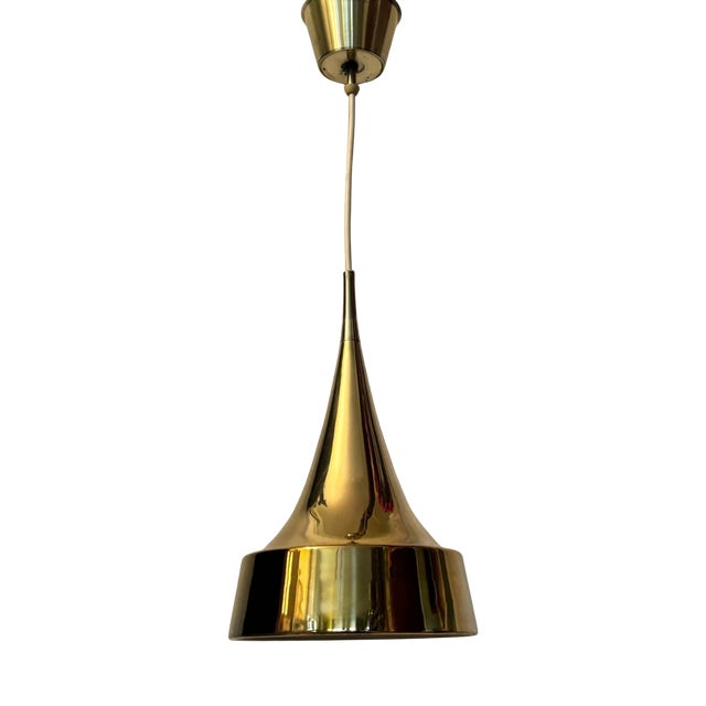 Mid-Century Scandinavian Brass Pendant Lamp by Eje Ahlgren for Bergboms, 1960s For Sale