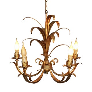 Vintage Five Light Chandelier attributed to Hans Kögl, 1970s For Sale