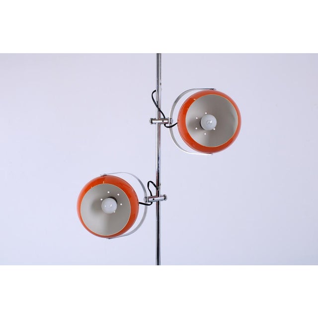 Adjustable Orange Double Eyeball Globe Floor Lamp from Herda, 1970s For Sale - Image 11 of 18