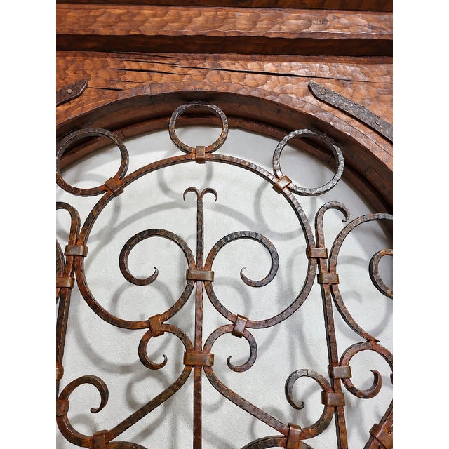 Handcrafted Solid Wood Rustic Door – Custom Mexican Design Made to Order For Sale - Image 4 of 13