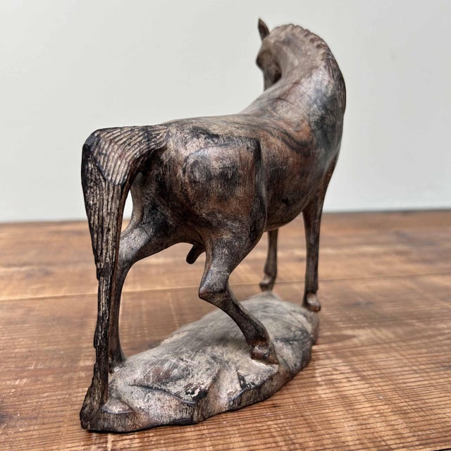 Wood Antique Wooden Horse Decoration, Japan, 1920s For Sale - Image 7 of 15