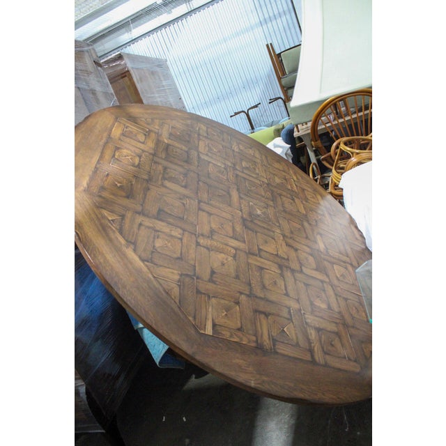 Farmhouse Early 20th Century Round Dining Table For Sale - Image 3 of 3