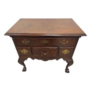Late 20th Century Councill Craftsmen Chippendale Revival Mahogany Lowboy Chest With Ball-and-Claw Feet For Sale