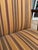 Pair of Ethan Allen High Back Arm Chairs With Striped Upholstery For Sale - Image 11 of 16