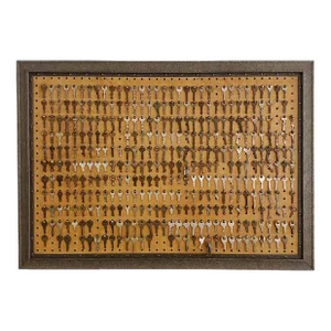 Folk Art Framed Vintage Keys on PegBoard