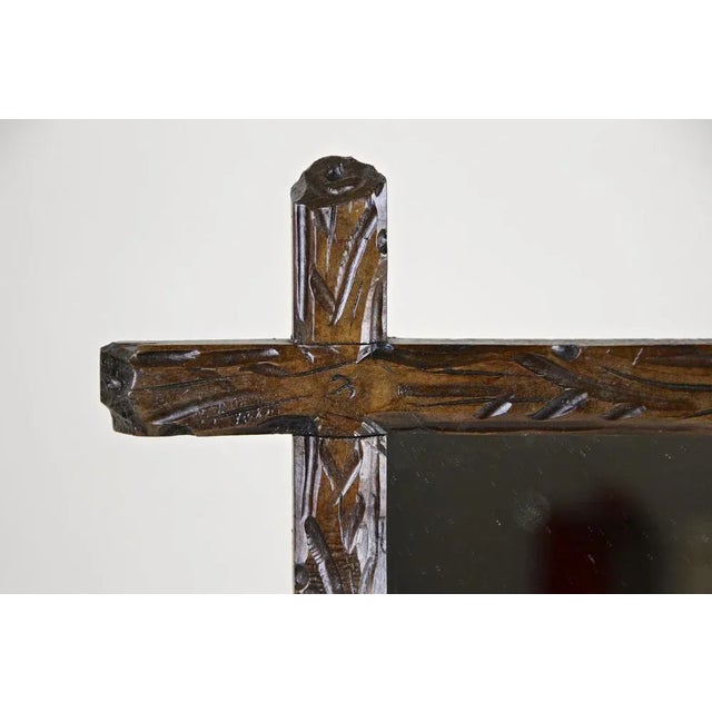 Austrian Black Forest Wall Mirror, 1880s For Sale - Image 3 of 17