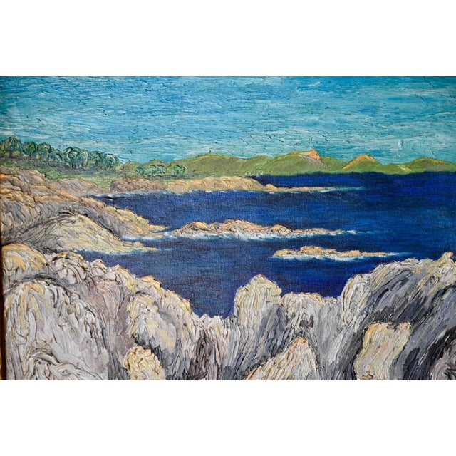 "Free man, you will always cherish the sea" - Charles Baudelaire This painting is vintage, dating from the 1940s or 50s....