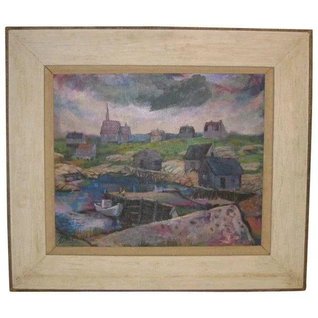 1964 Maine Modernist Oil Painting by Edward Goldman For Sale - Image 10 of 10