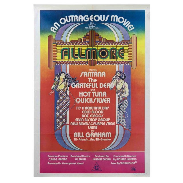 Fillmore Film Poster, USA/Australia, 1972 For Sale - Image 6 of 6
