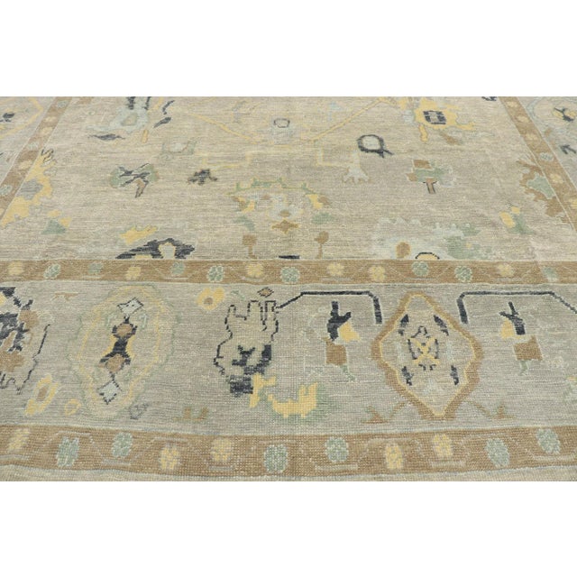 Turkish Oushak Rug, 10'01 X 13'10 For Sale - Image 4 of 9