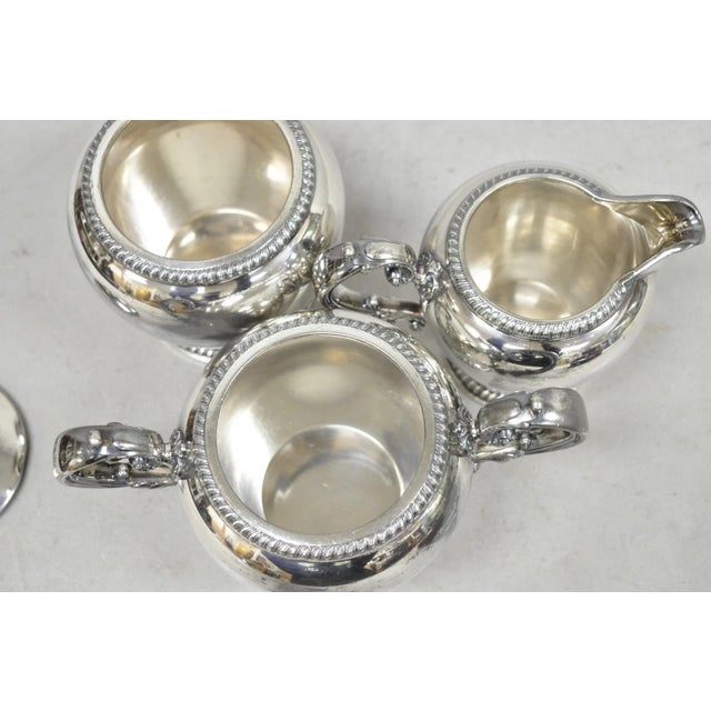 Antique Reed & Barton 4090 Silver Plated Victorian Tea Service - 5 Pc Set For Sale - Image 13 of 18