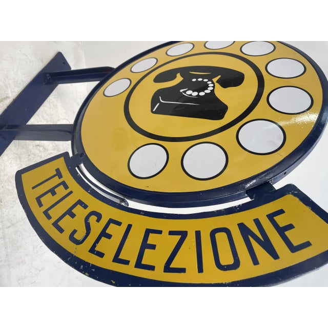 Double-Sided Teleselection Sign in Metal For Sale - Image 9 of 13
