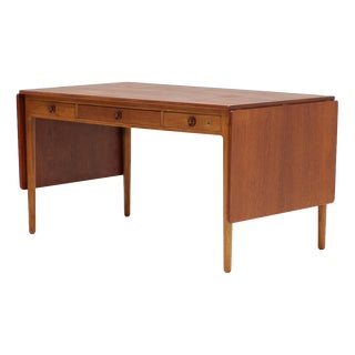 AT-305 Drop-Leaf Desk in Teak and Oak from Hans J. Wegner, Denmark, 1950s For Sale