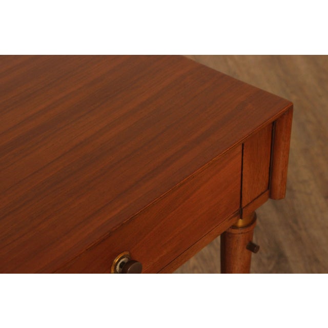 Wood Mid 20th Century Mid-Century Modern Walnut Writing Desk For Sale - Image 7 of 12