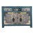 Chinese Distressed Teal Green Gray Flower Graphic Credenza Cabinet For Sale
