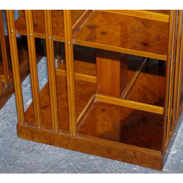 Sheraton Revival Burr Walnut Bookcases, Set of 2 For Sale - Image 14 of 16