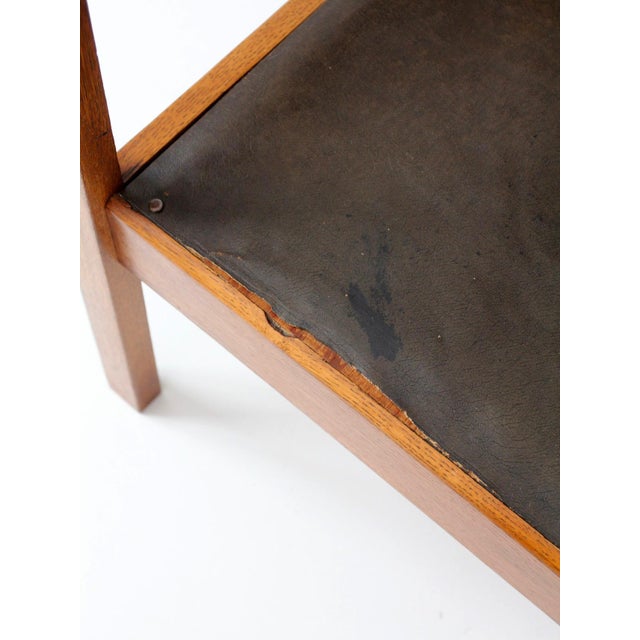 Antique Arts and Crafts Mission Oak Armchair For Sale - Image 12 of 14