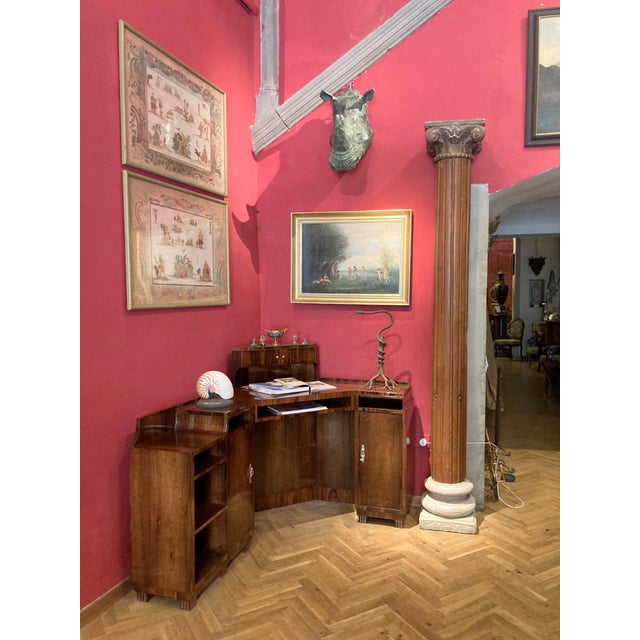 Art Deco Veneer Writing Desk or Vanity Table, 1920s For Sale - Image 4 of 18
