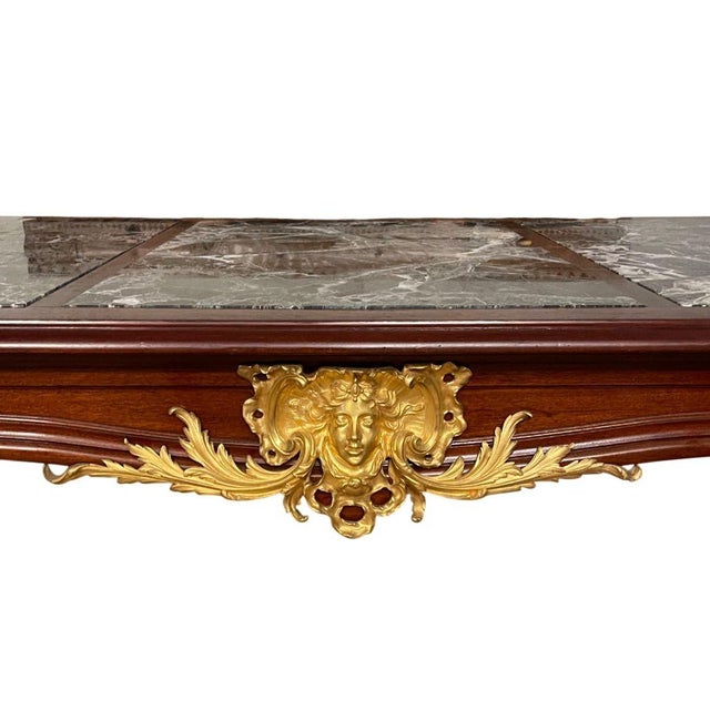19th-C. French Louis XV–Style Library Table by Poulain For Sale In Los Angeles - Image 6 of 7