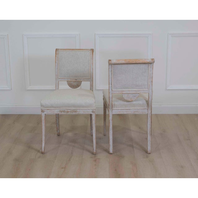 Early 19th Century Pair of 19th Century Stockholm Gustavian Chairs For Sale - Image 5 of 7