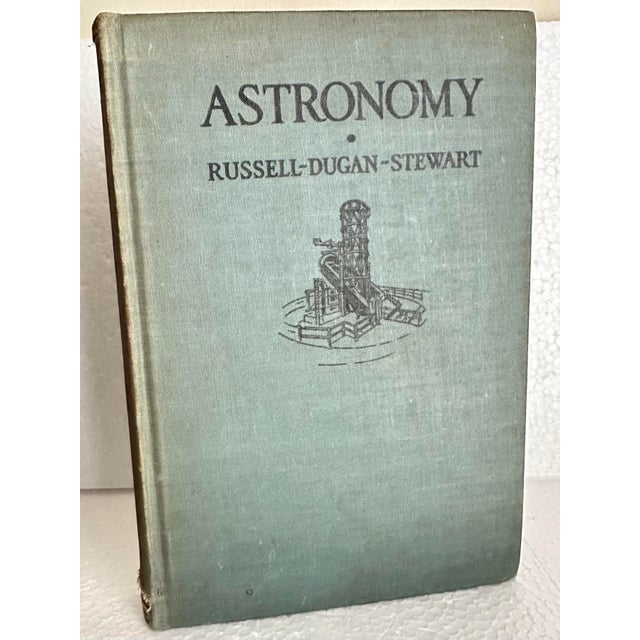 Traditional Vintage 1945 & 1946 Astronomy College Textbooks Hardcover Green & Black For Sale - Image 3 of 11