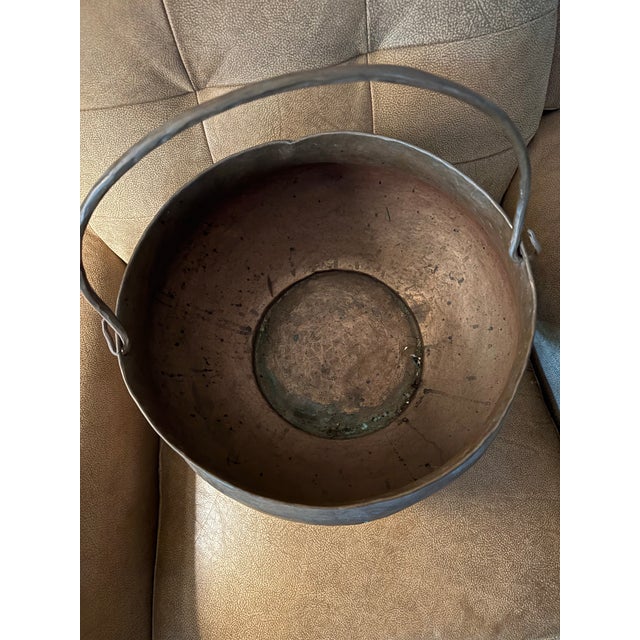 American Vintage Copper Kettle For Sale - Image 3 of 3