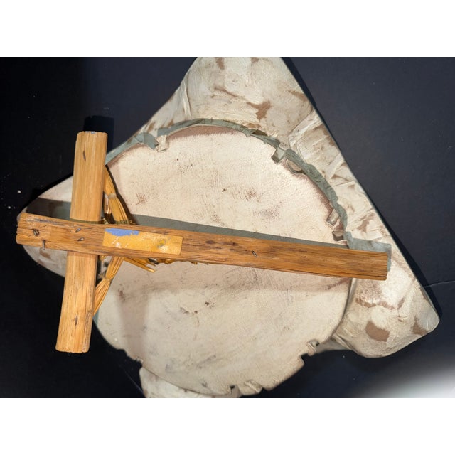 Woven wheat crucifix.