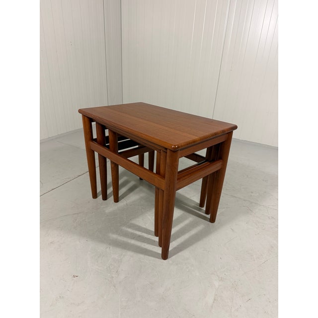 Teak Nesting Tables, Denmark, 1960s, Set of 3 For Sale - Image 9 of 13