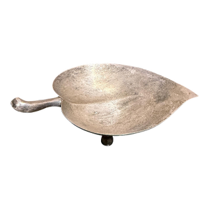 f.b. Rogers Silver Plate Leaf Shaped Trinket Bonbon Dish Mid Century