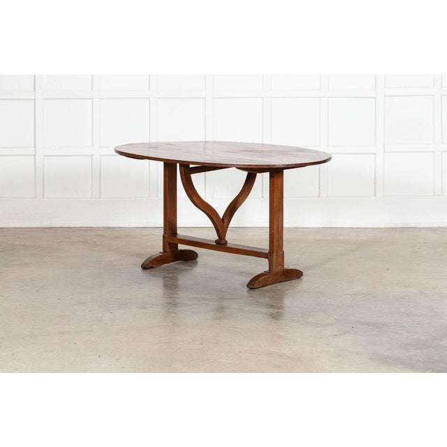circa 1880 Large 19thC Oval French Fruitwood Vendange Wine Table W140 x D98 x H72.5 cm Weight 22Kg