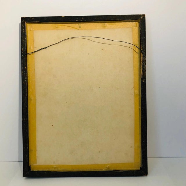 1970s Original Pen and Ink Framed Rabbi Portrait For Sale - Image 10 of 10