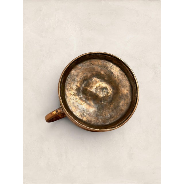 1900 - 1909 Antique English Hand-Hammered Copper Water Pitcher For Sale - Image 5 of 7