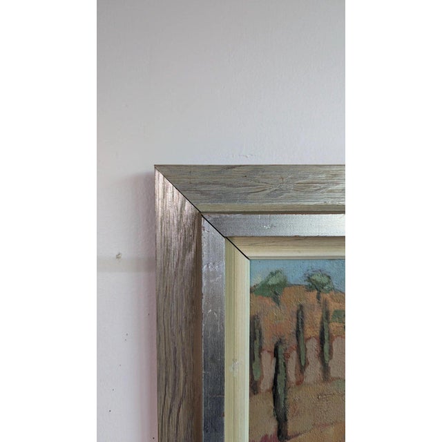 Brita Nordencreutz Mediterranean Coast | 1963 | Oil on Canvas For Sale - Image 4 of 4