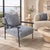 Grey Blue Sherpa Pillow Chair For Sale - Image 9 of 9