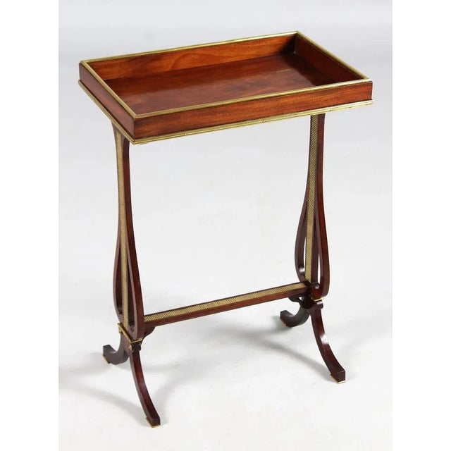 Louis xvi side table - so-called vide-poche paris mahogany, brass, gilded bronze around 1785 dimensions: h x w x d: 72 x...