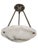 1930s French Art Deco Alabaster Pendant Light, White W/ Charcoal Grey Veining For Sale - Image 4 of 17