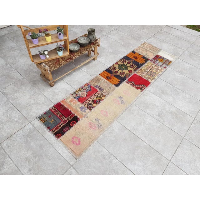 Mid 20th Century Natural Handknotted Wool Runner For Sale - Image 6 of 10