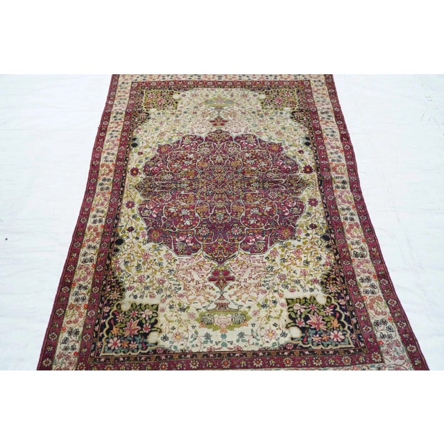 Antique Lavar Kerman Rug 3'8'' x 6'9'' For Sale - Image 9 of 10